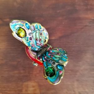 NWT! Rare Jay Strongwater Jeweled Enamel & Crystal Butterfly Box